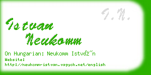 istvan neukomm business card